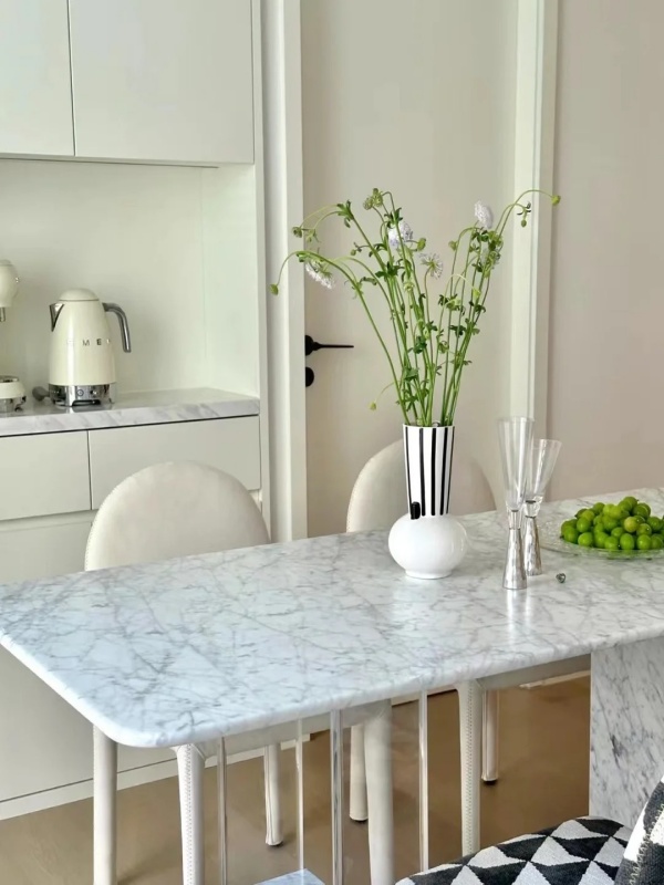 Italy White Cararra Marble  table top